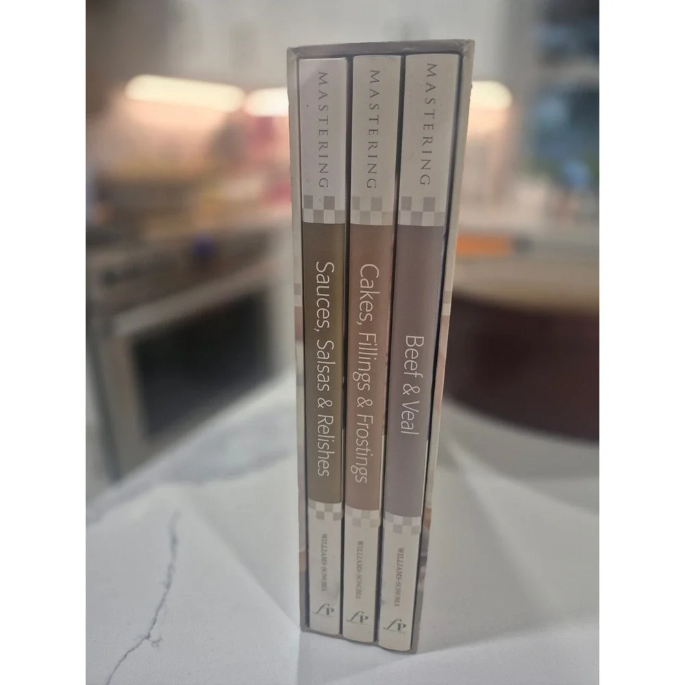 Williams-Sonoma Mastering Cookbook Set 3 Books Beef Cakes Sauces Hardcover